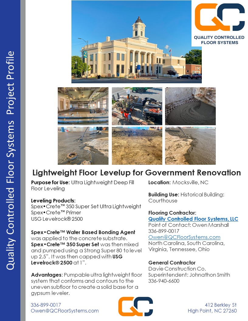 Quality Controlled Floor Systems_Project Profile_Davie County Courthouse